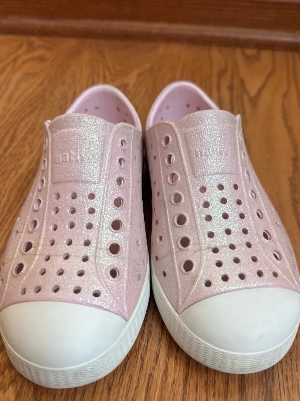 Native Girls Glitter Slip-On Shoes Pink C10